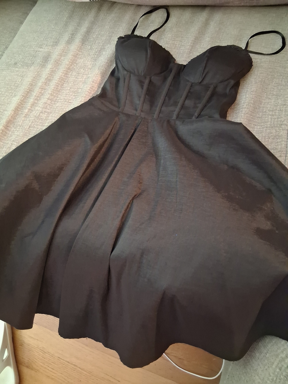 B Darlin Black Bustier Fit-and-Flare Mini Dress